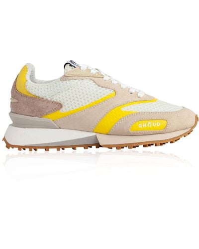 GHŌUD Rush Groove 2.0 Mesh & Suede Sneakers - Yellow