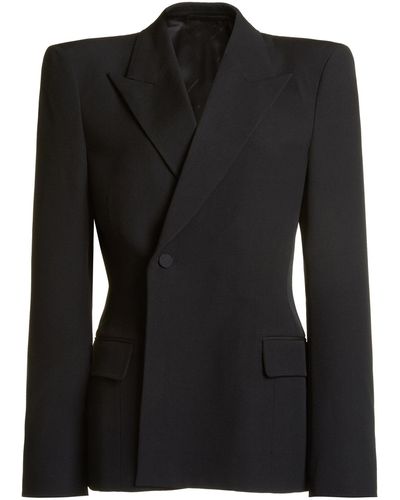 Balenciaga Tailored Twill Blazer Jacket - Black
