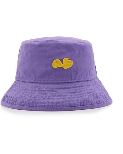 Acne Studios Brimmo Bubble Logo Cotton Bucket Hat - Purple