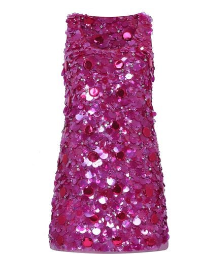 DES_PHEMMES Sequined Mini Dress - Purple