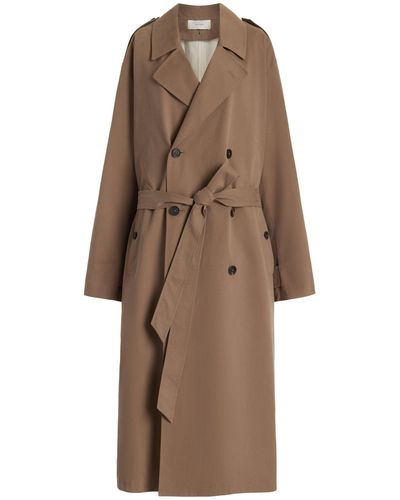 The Row Montrose Cotton-cashmere Trench Coat - Brown