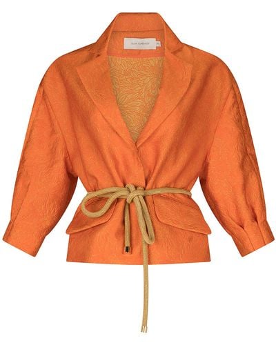 Silvia Tcherassi Wrap Bikini Bandeau - Orange