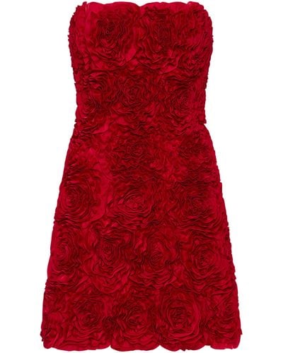 Aje. Strapless Rosette-gazer Mini Dress - Red