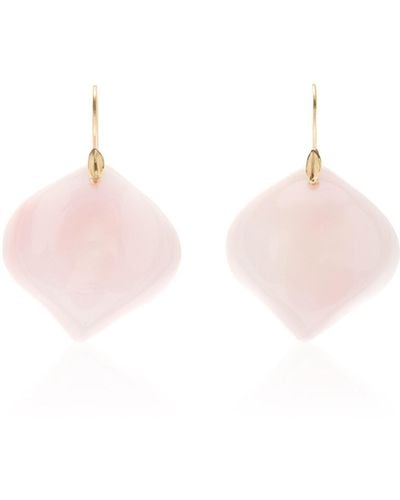 Annette Ferdinandsen Rose Petal 18k Yellow Gold Conch Earrings - Pink