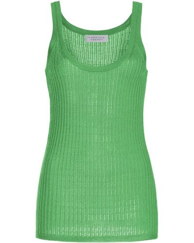 Gabriela Hearst Nevin Pointelle-knit Cashmere-silk Tank Top - Green