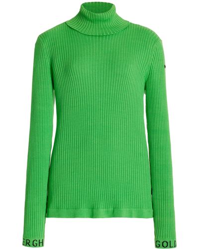 Goldbergh Mira Ribbed-knit Base Layer Top - Green