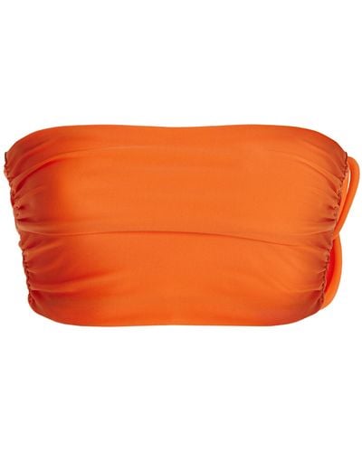 Jonathan Simkhai Cale Bustier Bikini Top - Orange