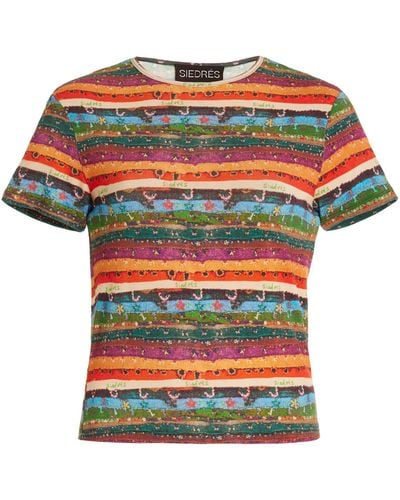 Siedres Tiso Printed Jersey T-shirt - Multicolour