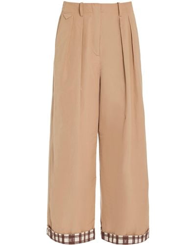 Rosie Assoulin Tailored Cropped Wide-leg Pants - Natural