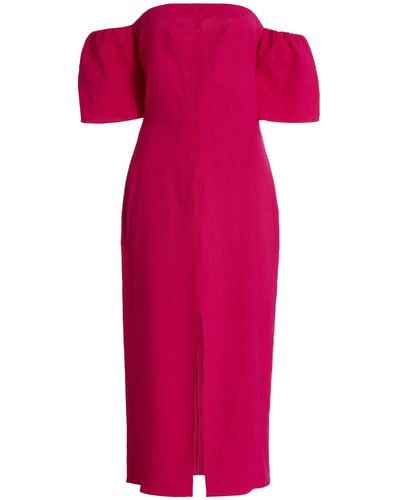 Isabel Marant Stony Off-the-shoulder Midi Dress - Pink