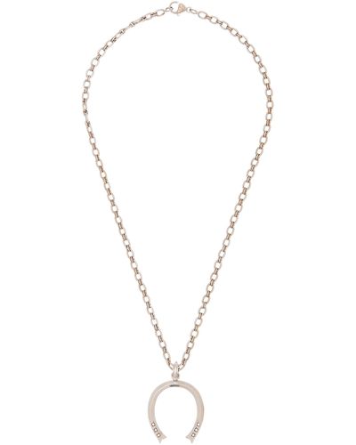 Sylva & Cie Horseshoe 18k White Gold Diamond Necklace - Blue