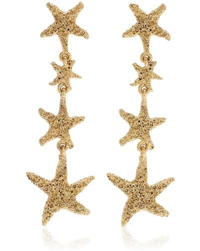 Oscar de la Renta Starfish Earrings - Metallic