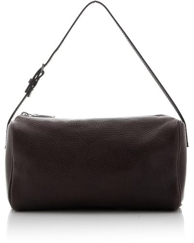 The Row 90's Leather Top Handle Bag - Black
