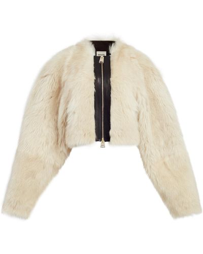 Khaite Neutral The Gracell Shearling Jacket - Women's - Lamb Fur/lamb Skin - Natural