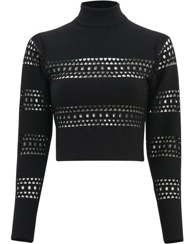 Alaïa Vienne Wool-blend Sweater - Black