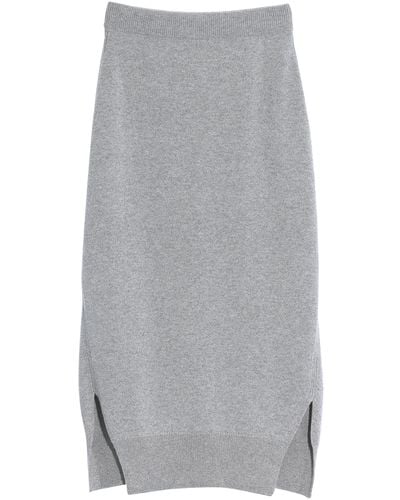 Barrie Cashmere Midi Skirt - Gray