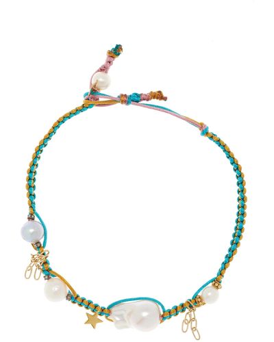 Joie DiGiovanni Mexican Dream Knotted Silk Necklace - Metallic