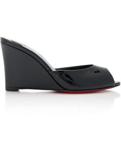 Christian Louboutin Me Dolly 85mm Patent Leather Wedge Pumps - Black