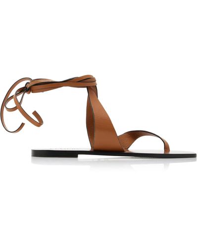 A.Emery Margaux Lace-up Leather Sandals - Natural