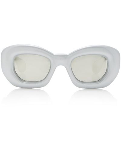 Loewe Inflated Butterfly-frame Acetate Sunglasses - Metallic