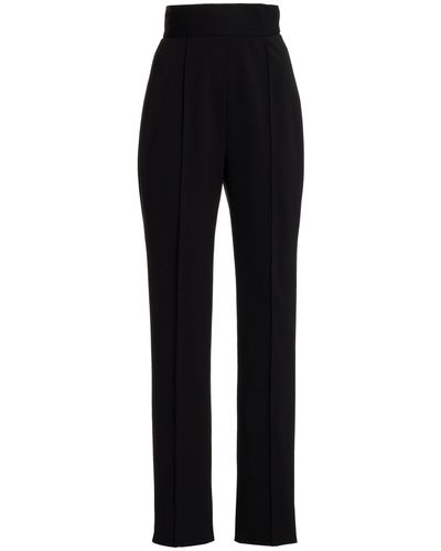 Carolina Herrera High-waisted Stretch Wool Skinny Trousers - Black