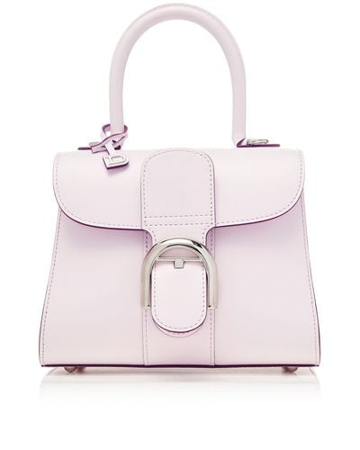 Delvaux Brillant Mini S Box Calf Leather Top Handle Bag - Pink