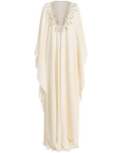 Zuhair Murad Embellished Cady Cape - White