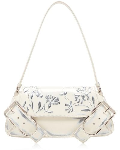 Givenchy Voyou Floral Leather Bag - White
