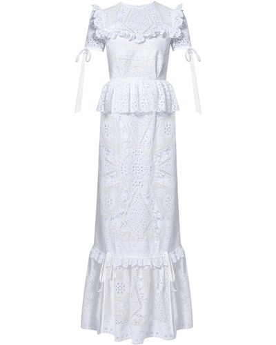 Erdem Alda Broderie Anglaise Gown - White