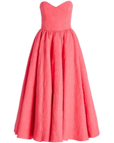 New Arrivals Jo Strapless Quilted Cotton Maxi Dress - Pink