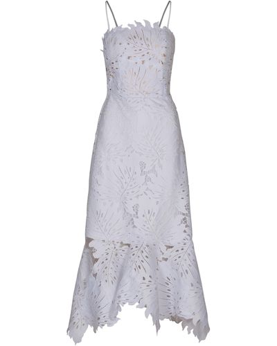 ANDRES OTALORA Rio Guipure Lace Midi Dress - White