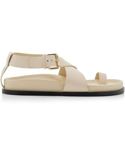 A.Emery Dula Leather Sandals - White