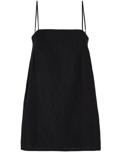 Posse Exclusive Maggie Linen Mini Dress - Black
