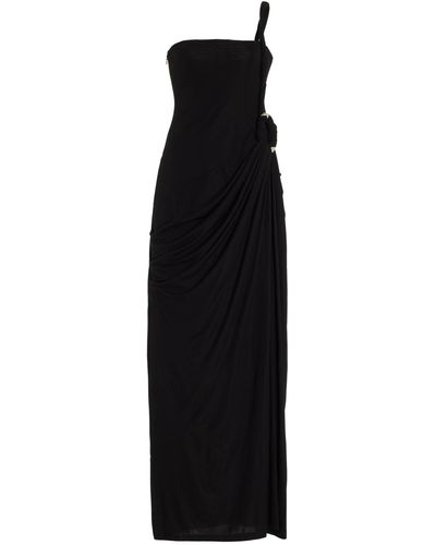 Jonathan Simkhai Sone Draped Asymmetric Jersey Maxi Dress - Black
