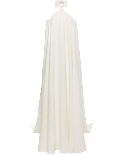 Valentino Garavani Silk Cady Cutout Gown - White