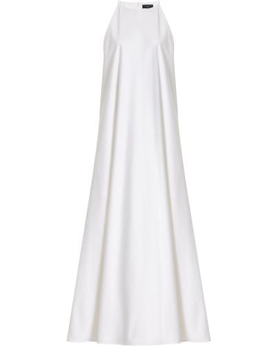 Moré Noir Dianne Cotton Poplin Trapeze Maxi Dress - White