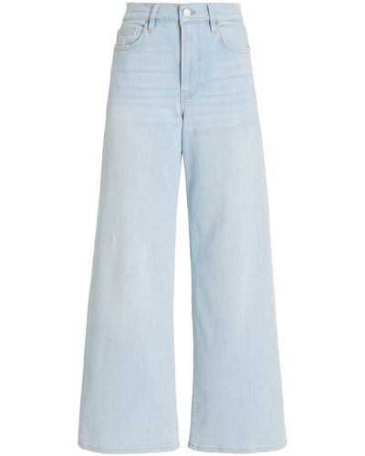 FRAME The Slim Palazzo Stretch High-rise Wide-leg Jeans - Blue