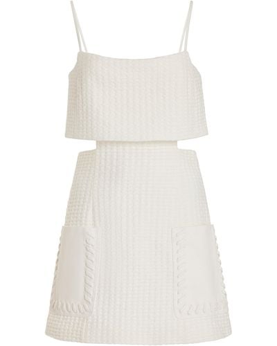 Alexis Linzy Textured Cotton Mini Dress - White