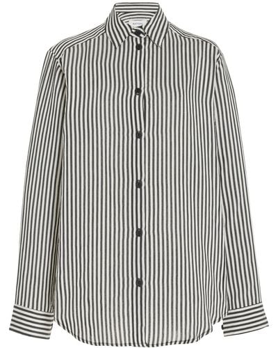 Matteau Classic Striped Shirt - Grey