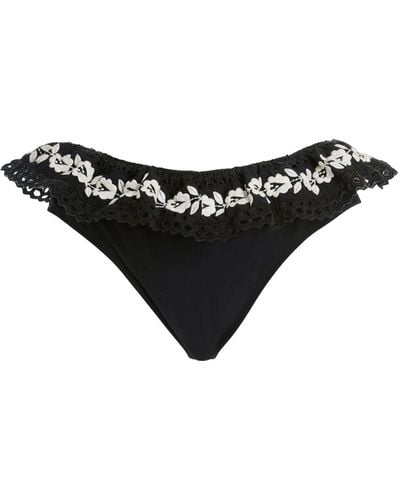 Sea Katya Ruffled Bikini Bottom - Black