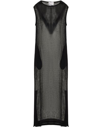 Lisa Marie Fernandez Sheer Linen-blend Maxi Dress - Black