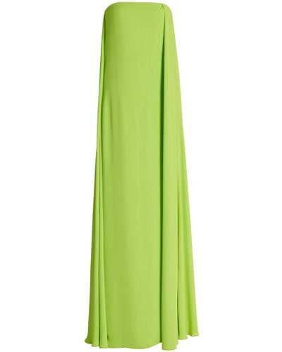 Carolina Herrera Strapless Maxi Dress - Green