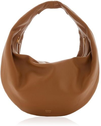 Khaite Olivia Medium Leather Hobo Bag - Brown