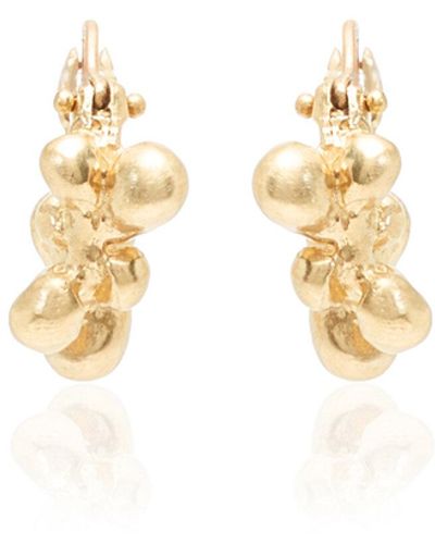 Ten Thousand Things Molten Cluster 10k Yellow Gold Hoop Earrings - Metallic