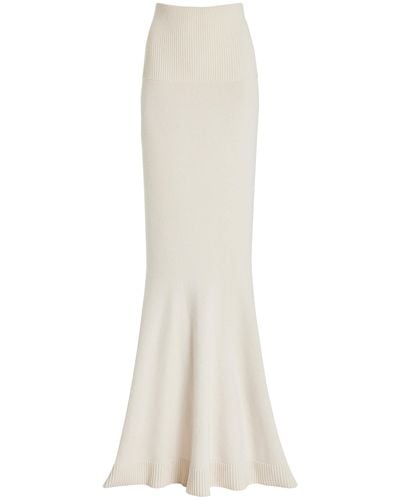 Michael Kors Knit Cashmere-blend Maxi Skirt - White
