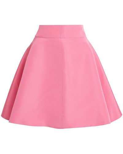 Rosie Assoulin Silk Faille Mini Skirt - Pink