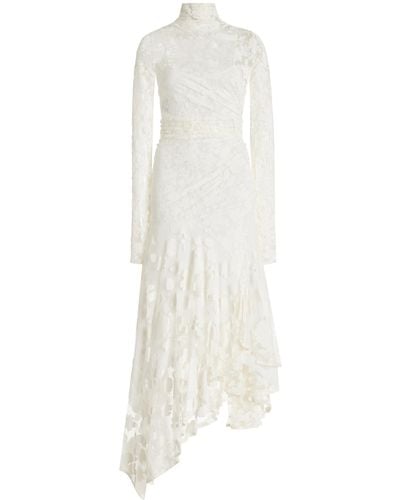 Philosophy Di Lorenzo Serafini Ruffled Lace Midi Dress - White