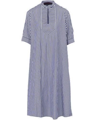 Martin Grant Oversized Striped Cotton Tunic Dress - Blue
