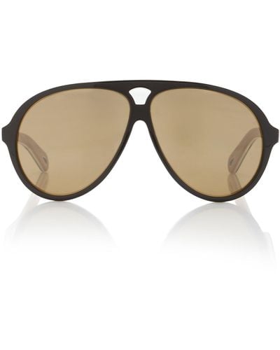 Chloé Aviator-frame Acetate Sunglasses - Black