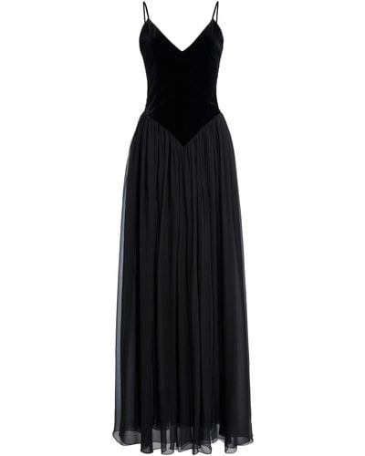 Chloé Velvet Silk-blend Maxi Dress - Black